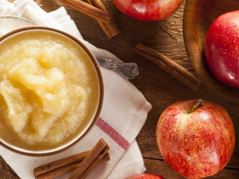 Apple sauce was the first food eaten in space