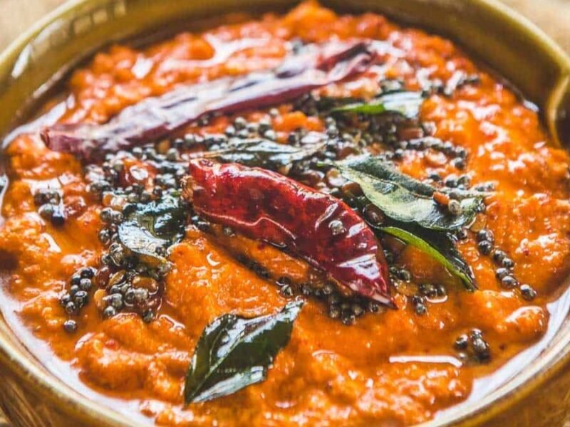Red Chutney For Mysore Masala Dosa