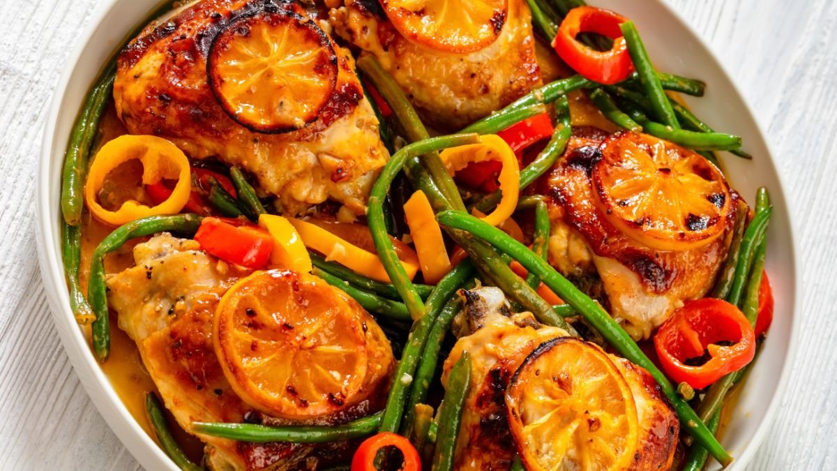 5 Dinners in 30 Minutes, One-Pan Honey Garlic Chicken with Veggies