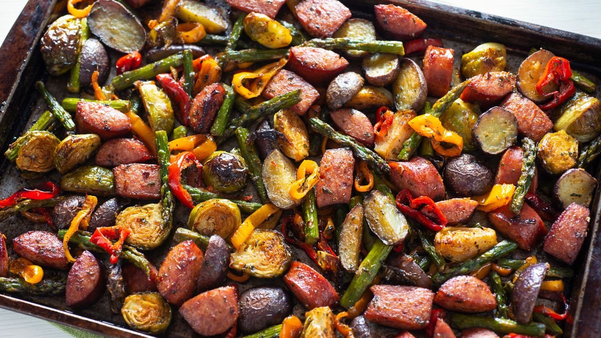 Spicy Sausage and Veggie Sheet Pan Gnocchi